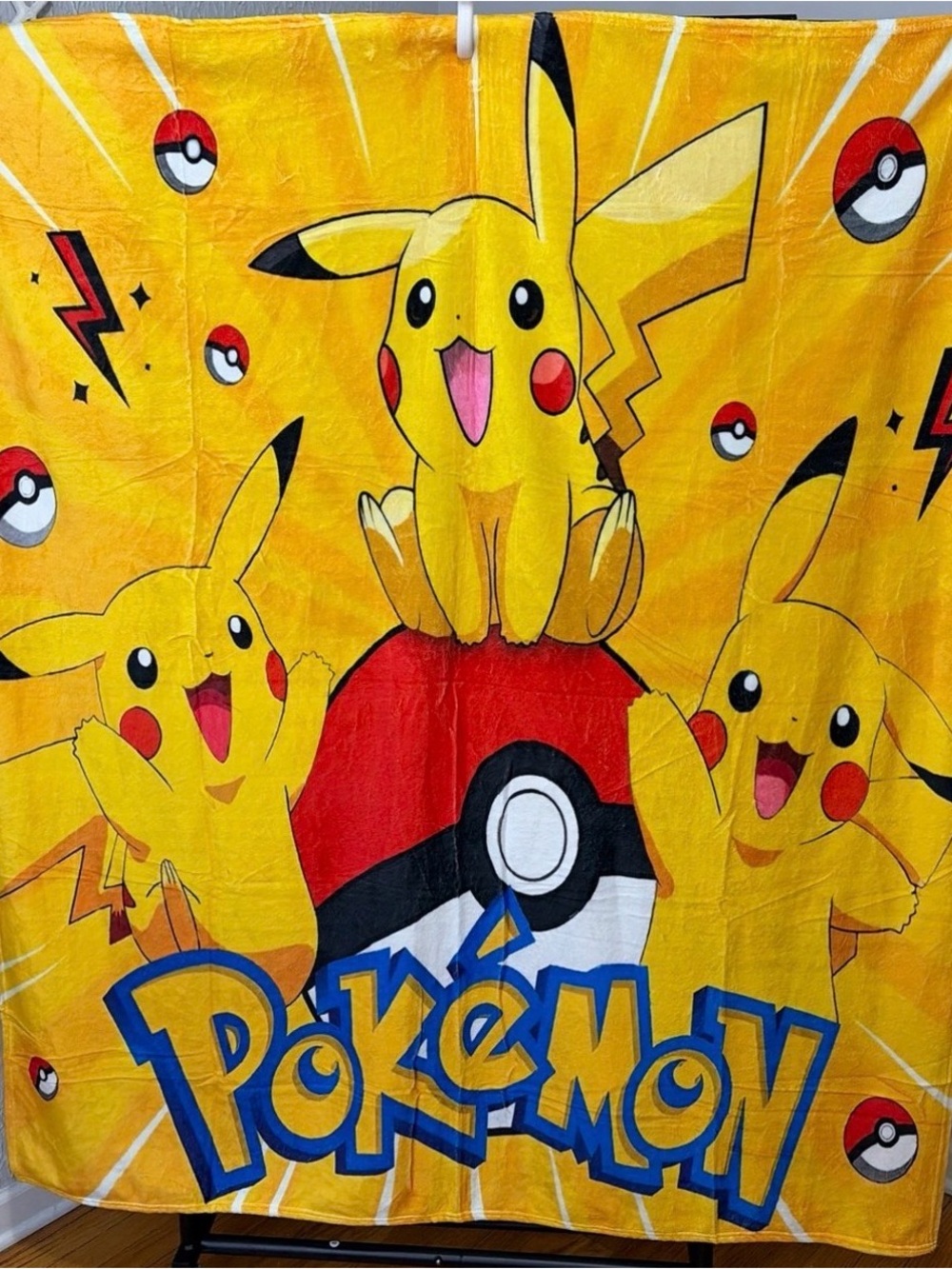 Pokémon Pikachu Yellow Plush Throw Blanket by Pokémon